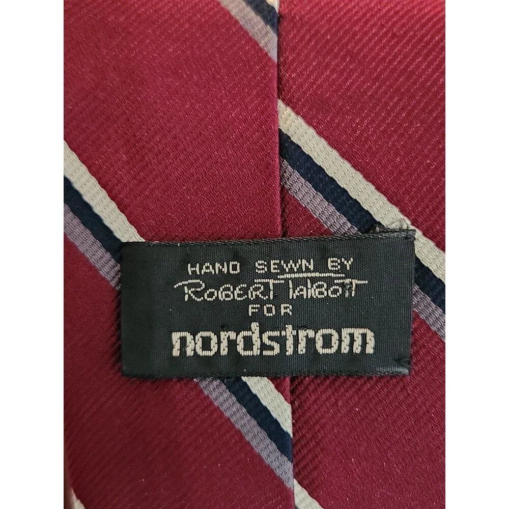 Robert Talbott Nordstrom Silk Tie Red Stripe Hand Sewn USA Lot Of 3